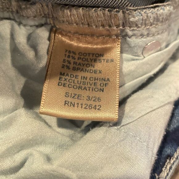 Blue Savvy Jean Shorts Denim Size 3 Junior Stars & Stripes - Picture 7 of 11